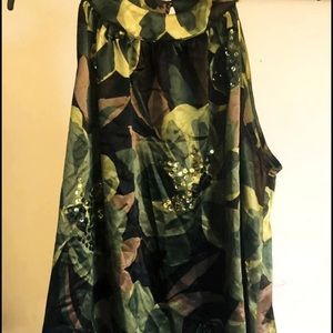 Plus Size XL Apt 9 Camo Green Sparkle Tank